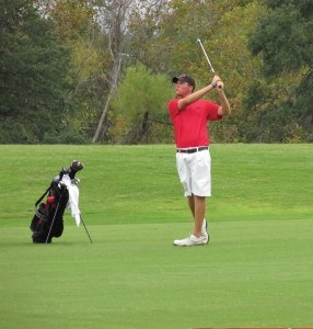 Austin Wylie competes during the St. Mary’s Invitational in October.