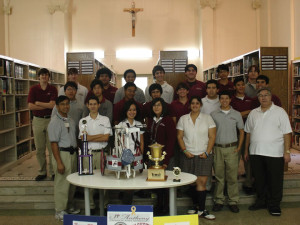 Vasquez with the BEST Club (Boosting Engineering Science and Technology) during his senior year at SACHS. The club competed and won first place by constructing a robot from selected equipment.