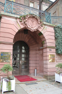 The entry to the European Study Center at Villa Krehl.