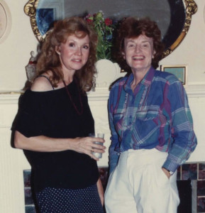 LeCoeur with alumna Myriam Hundere in the late 1980s.