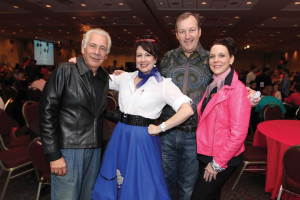 (Pictured L-R) Dr. Louis Agnese, UIW president; Dr. Marian Suarez, development board member and chair of the Swing-In Auction Party; J. Scott Beckendorf, board of trustees member; and Sherry Houston, a friend of Suarez; share a photo at the 36th Annual Swing-In Auction Party.