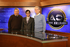 Armando Rubio, general manager for Telemundo and Univision; Saenz; and Ralph Tyler, founder of Tyler Media Group