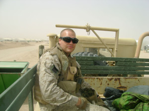 Everding served as a forward observer for an artillery unit in Iraq in 2007. 