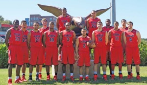 UIW’s 2014-15 men’s basketball team. Photos courtesy of Mark  Walton and UIW Cardinals Athletics. 