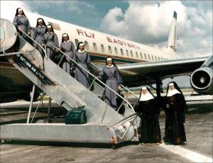 Sisters in 1964 on their way from San Antonio to establish a mission in Cimbote, Peru. Images courtesy of the Sisters of Charity of the Incarnate Word Archives