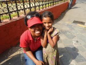 Tombo during her course-based study abroad trip to India in the Summer 2014.