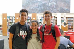 Triplets Nicolas, Mariah and Christopher Dingman are UIW freshmen this fall. 