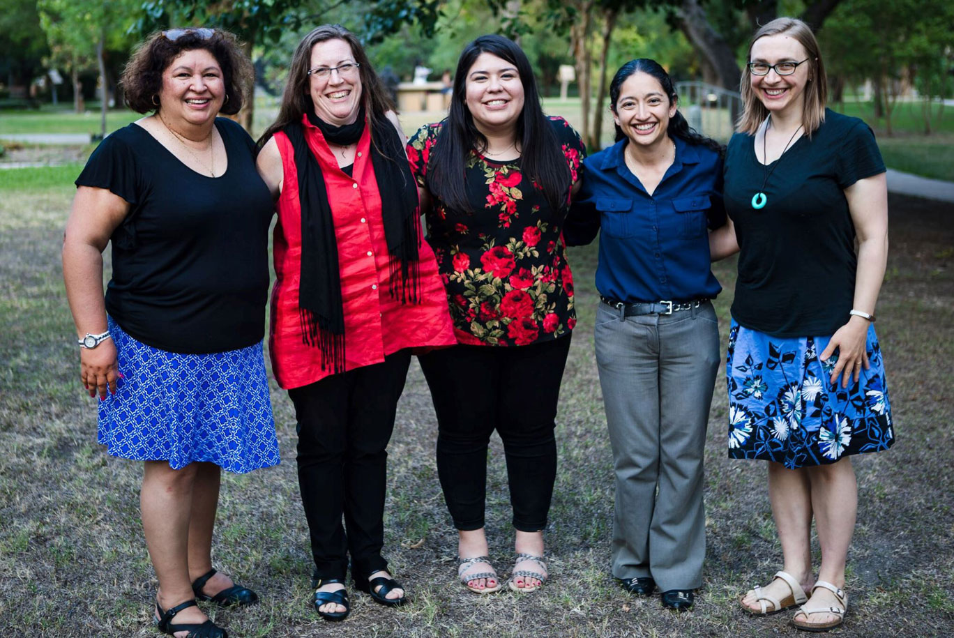 The curriculum team include Liz Ortiz, Dr. Ann David, Alejandra Herrera, Amanda Murillo and Rose Radkowski.