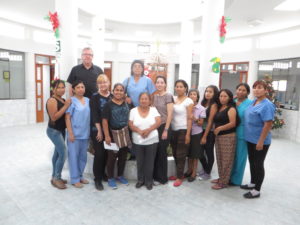 Dr. Senne-Duff with hospice staff in Chimbote, Peru.