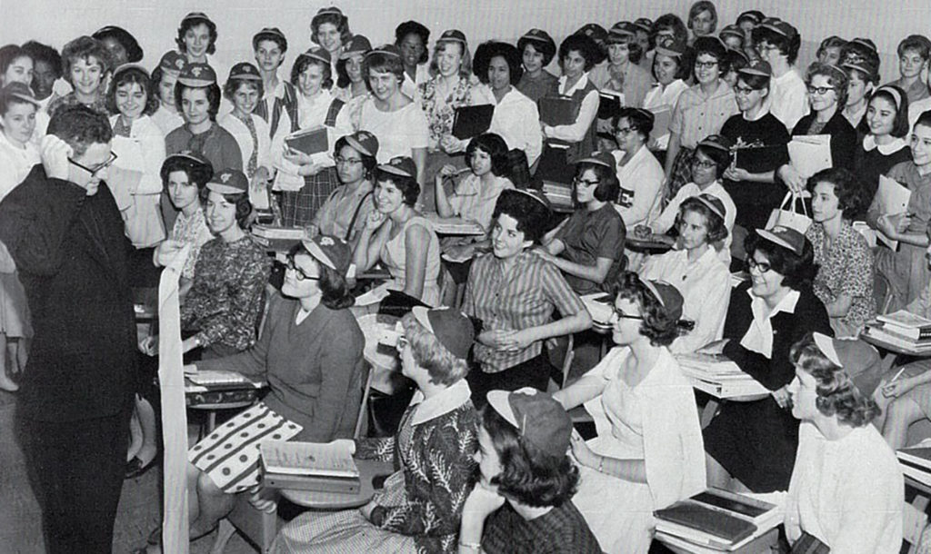 Freshman students received beanies in the 1960s